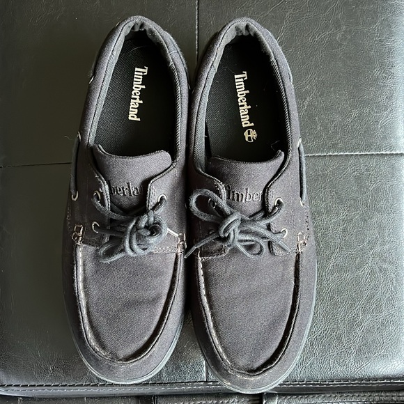 TIMBERLAND men’s canvas deck shoes. Black in size 9M. EUC. - Picture 6 of 10